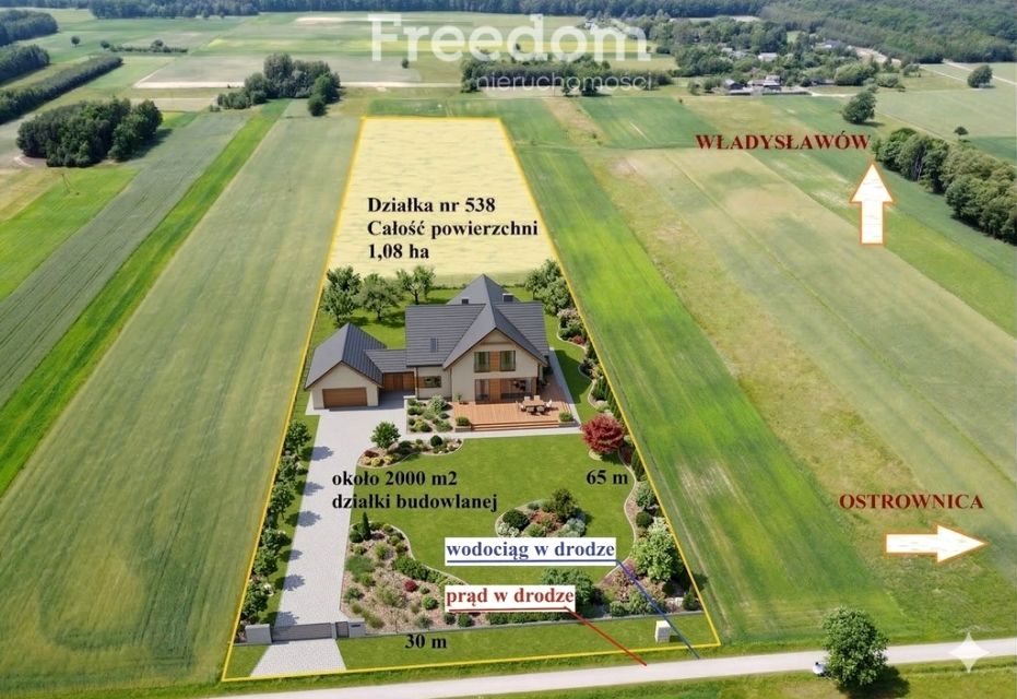 Działka budowlano-rolna Ostrownica