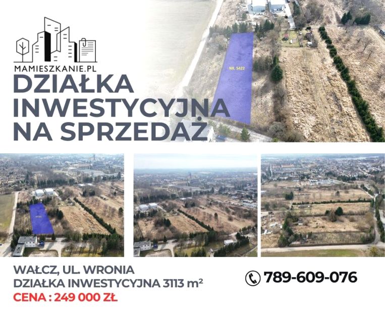 Działka usługowa Wałcz