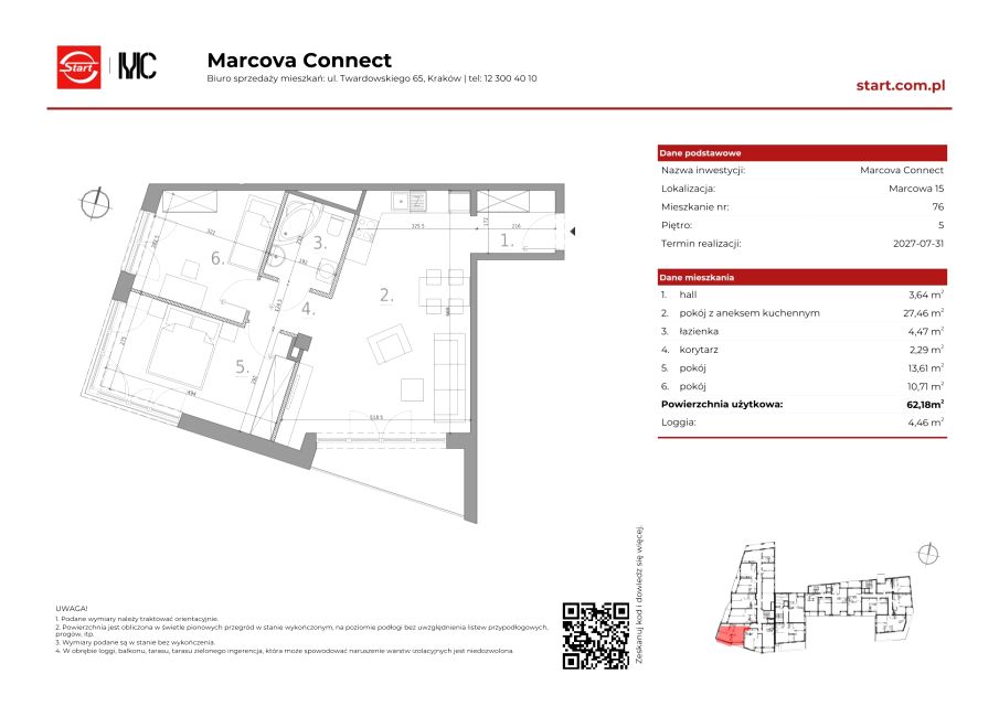 Mieszkanie Wola Duchacka, ul. Marcowa 15