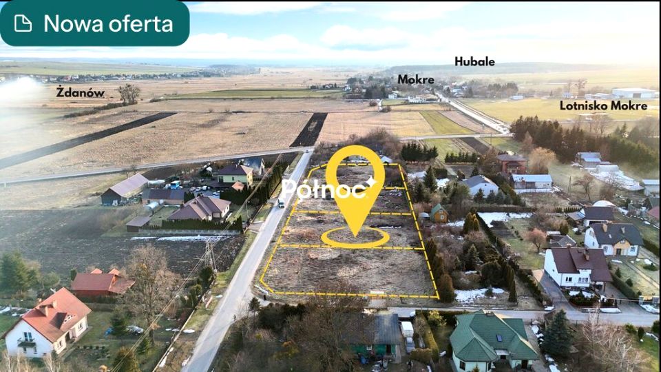 Działka budowlana Mokre