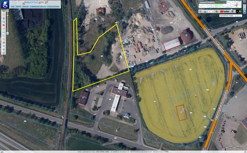 Działka inwestycyjna Pasłęk