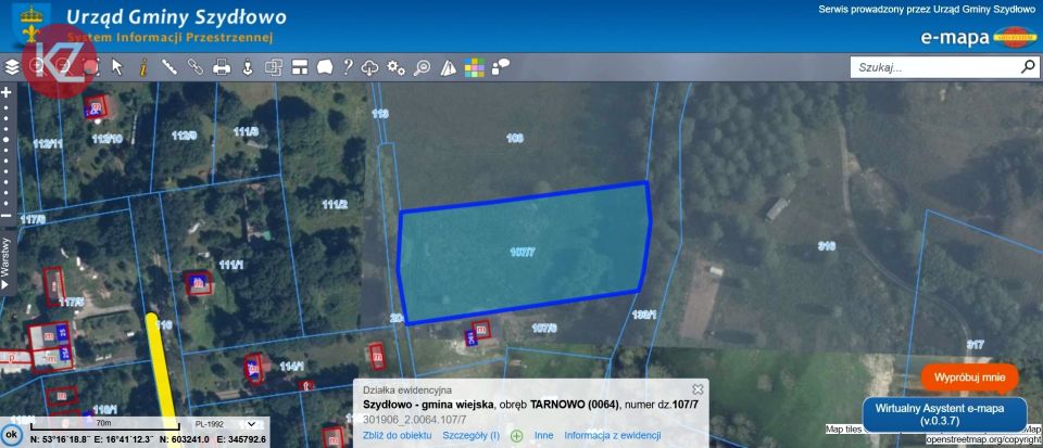 Działka budowlana Tarnowo