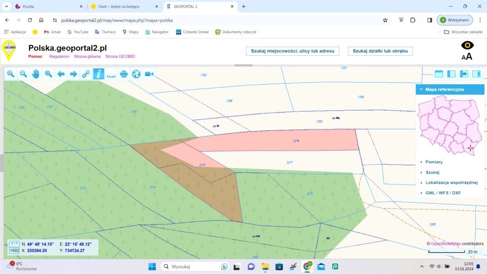 Działka rolna Dynów