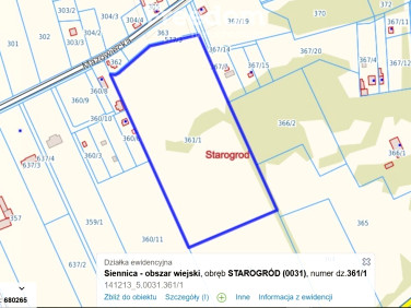 Działka budowlana Starogród