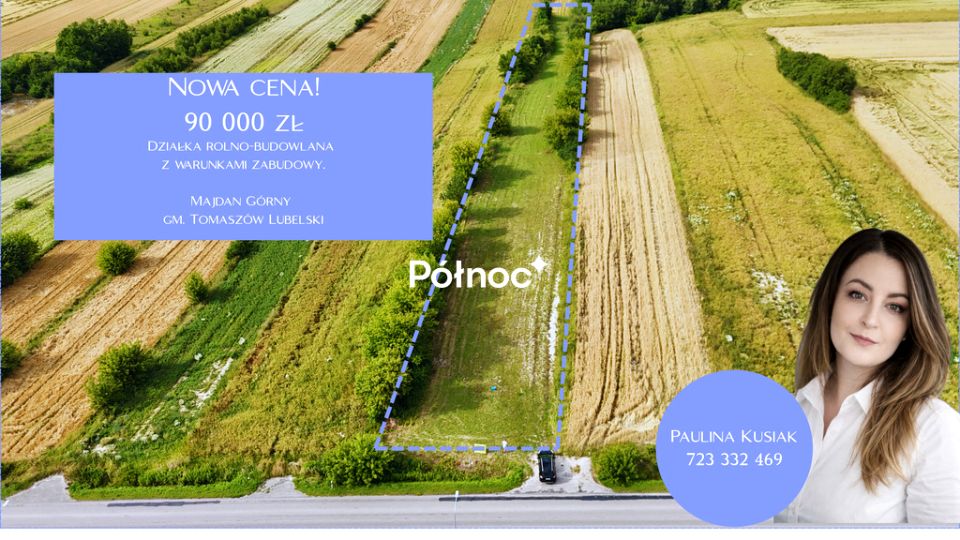 Działka budowlano-rolna Majdan Górny