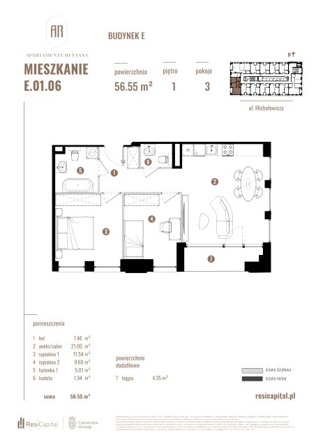 Mieszkanie Słoneczne, ul. Rejtana 3