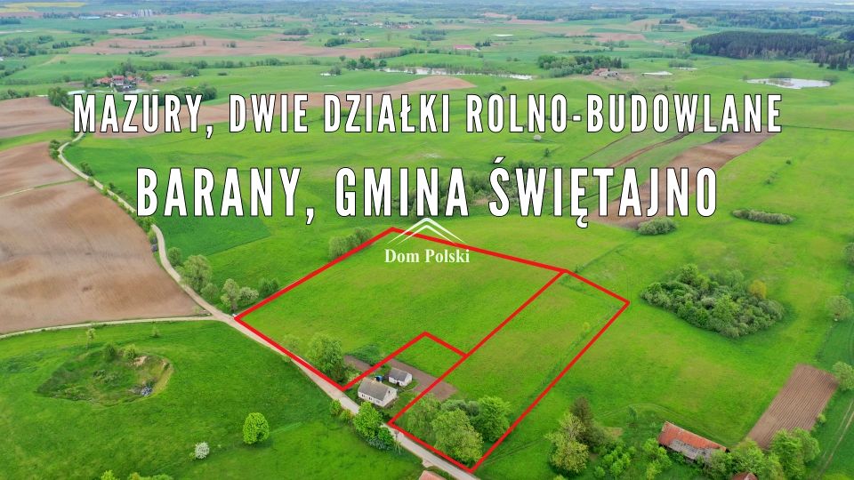 Działka budowlano-rolna Barany