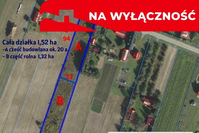 Działka budowlano-rolna Dąbrowa