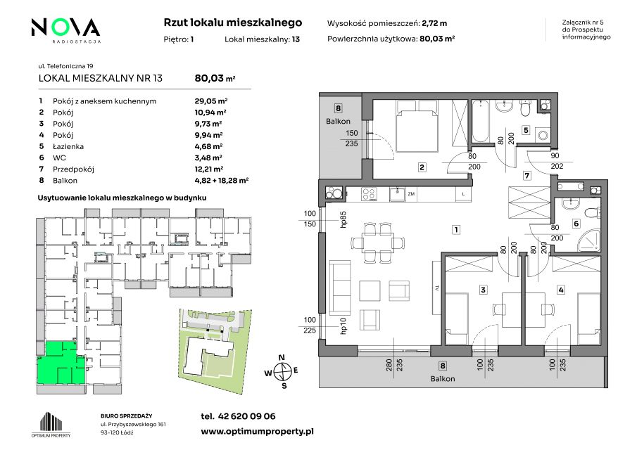 Mieszkanie Radiostacja, ul. Telefoniczna 19
