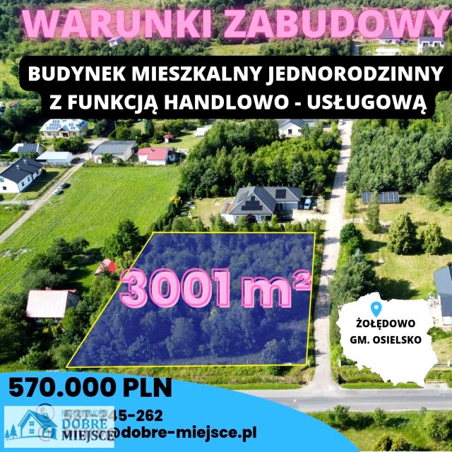 Działka usługowa Żołędowo