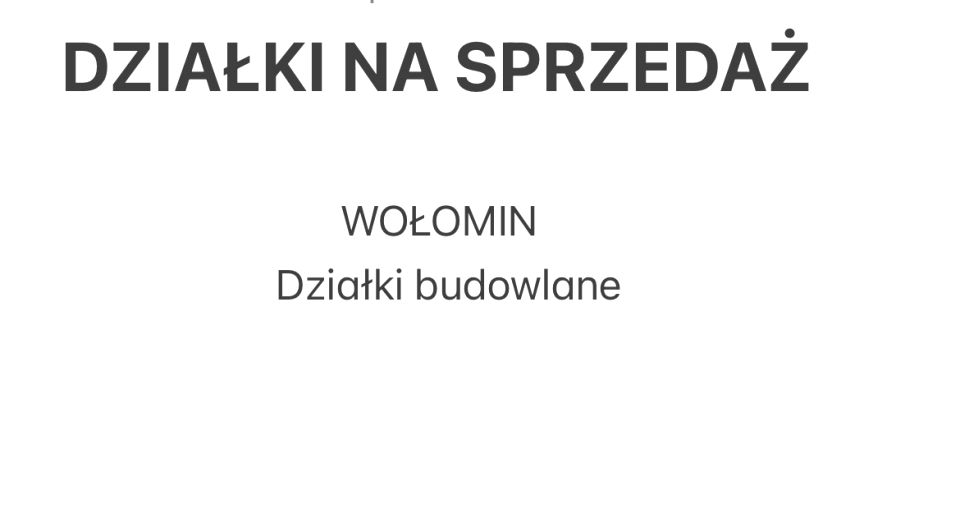 Działka budowlana Wołomin