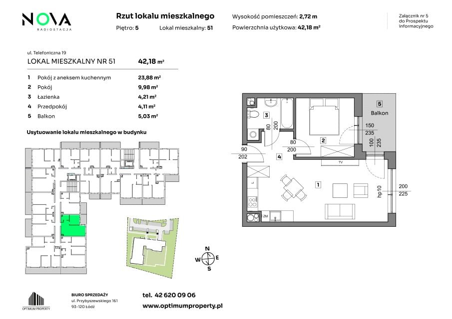 Mieszkanie Radiostacja, ul. Telefoniczna 19