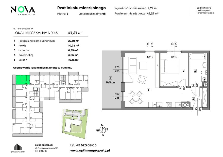 Mieszkanie Radiostacja, ul. Telefoniczna 19
