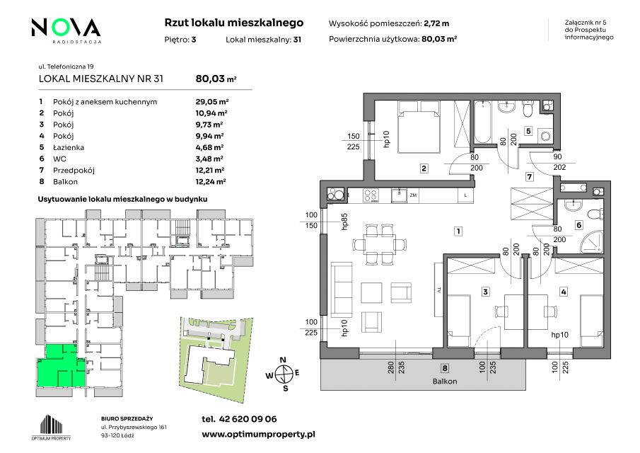 Mieszkanie Radiostacja, ul. Telefoniczna 19