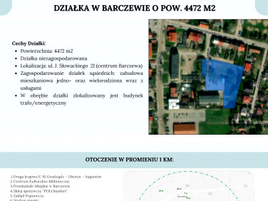 Działka budowlana Barczewo