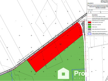 Działka usługowa Dalewo