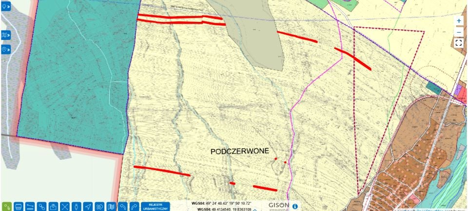 Działka rolna Podczerwone