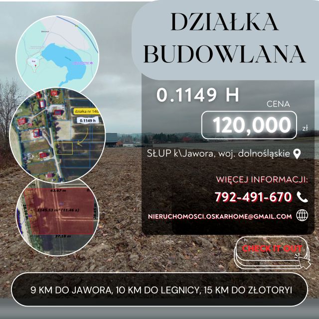 Działka budowlana Słup