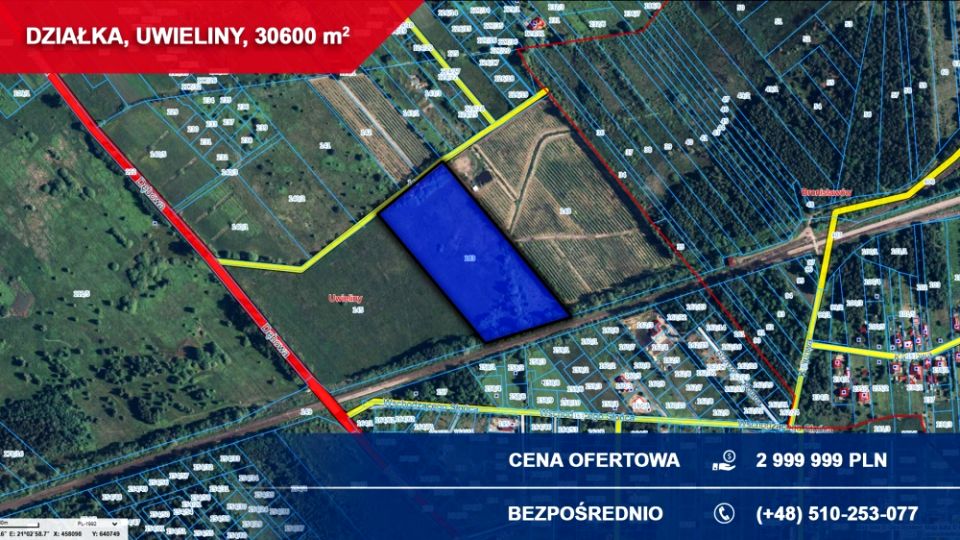 Działka budowlana Uwieliny