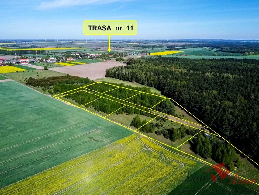Działka przy lesie