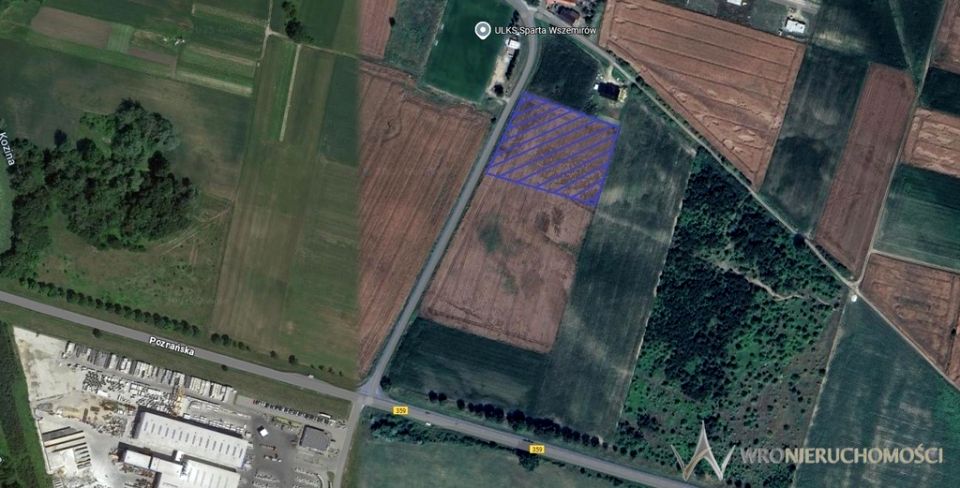 Działka usługowa Wszemirów