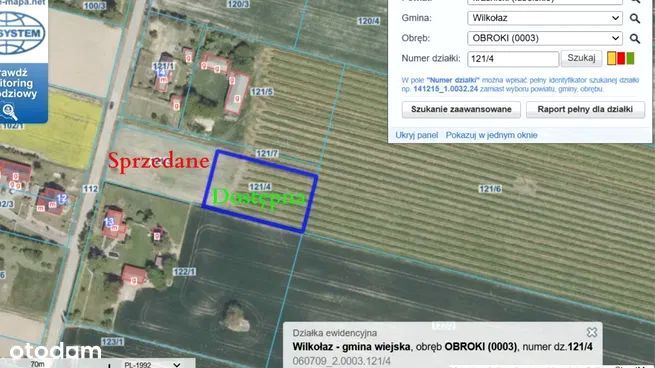Działka budowlana Obroki