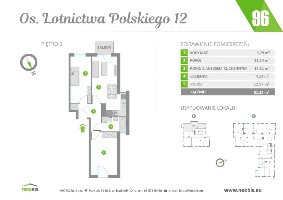 Mieszkanie Ogrody, os. Lotnictwa Polskiego 12