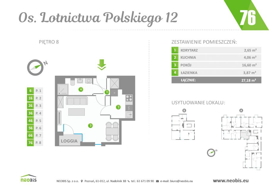 Mieszkanie Ogrody, os. Lotnictwa Polskiego 12
