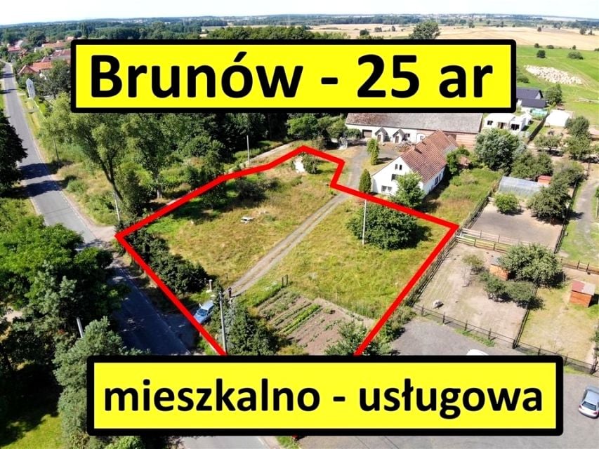 Pusta działka Brunów