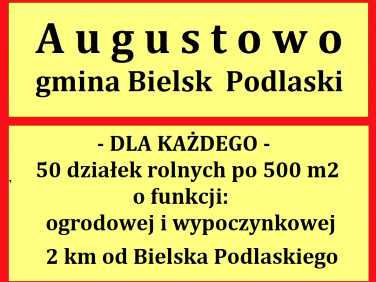 Działka rolna Bielsk Podlaski