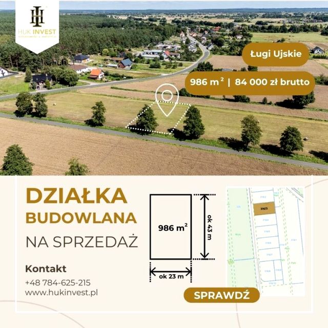 Działka budowlana Ługi Ujskie