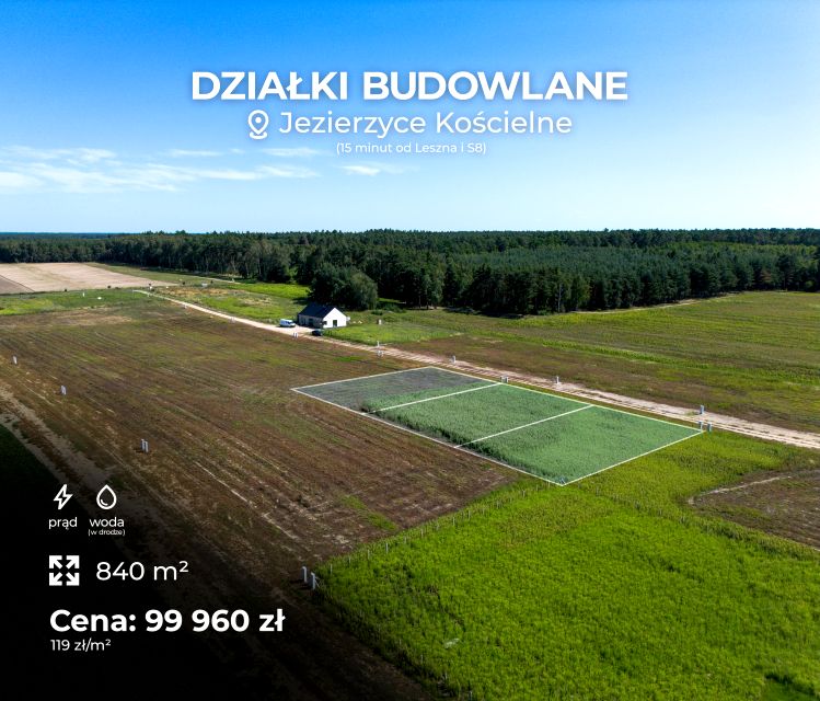 Pusta działka Jezierzyce Kościelne