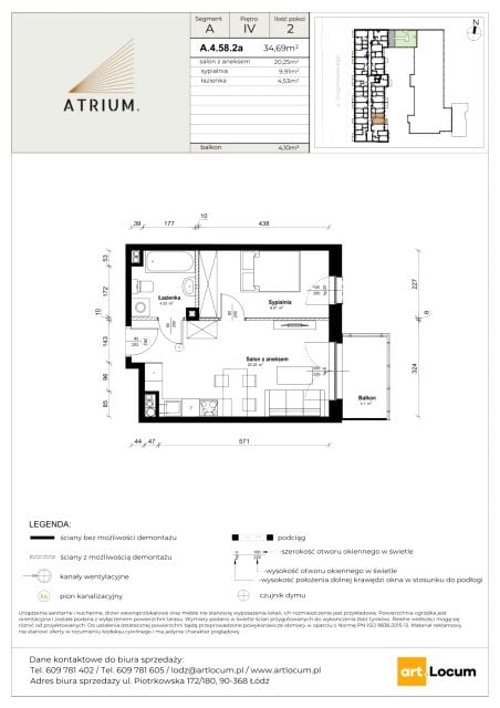 Mieszkanie w Łodzi 34,63 m² z rynku pierwotnego