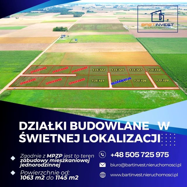Działka budowlana Zatory