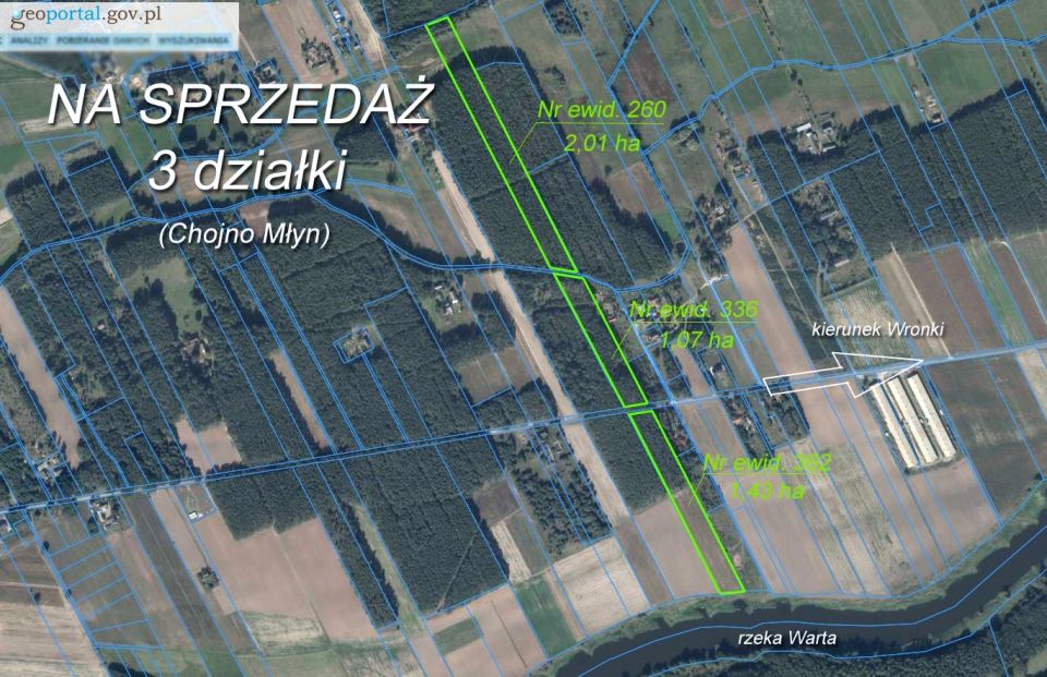 Zabudowana działka Chojno-Młyn