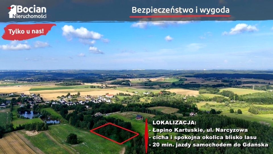 Działka budowlana Łapino Kartuskie