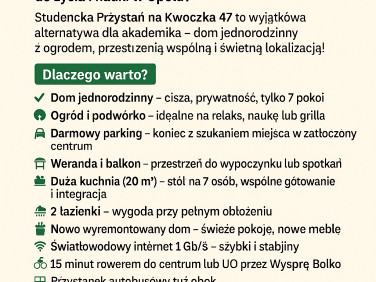 Pokój umeblowany do wynajęcia Opole