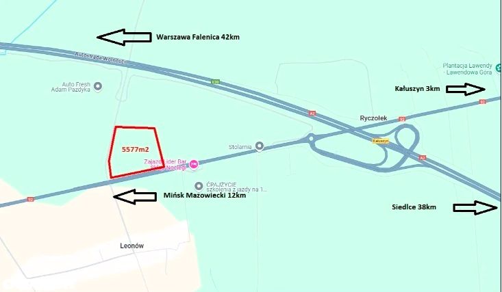 Działka usługowa Leonów