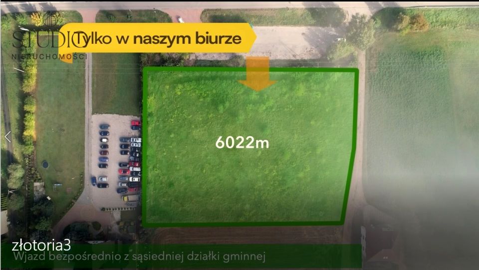 Działka inwestycyjna Złotoria