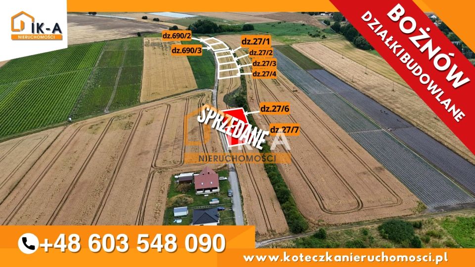 Działka budowlana Bożnów sprzedam