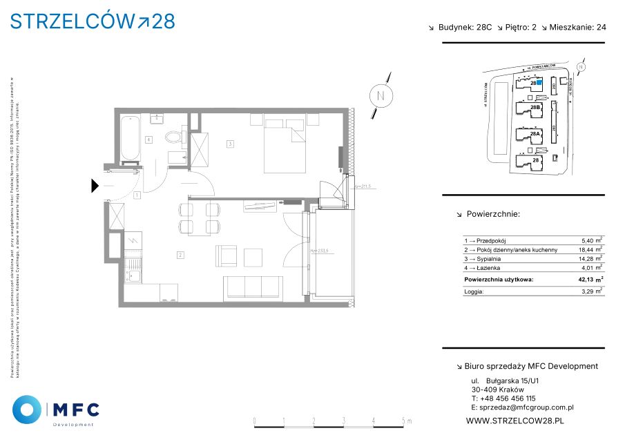 Mieszkanie Prądnik Czerwony, ul. Strzelców 28
