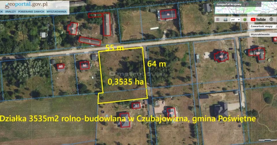 Działka budowlano-rolna Czubajowizna