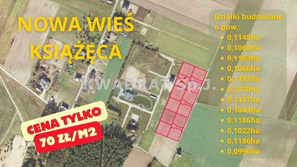 Działka inwestycyjna Nowa Wieś Książęca