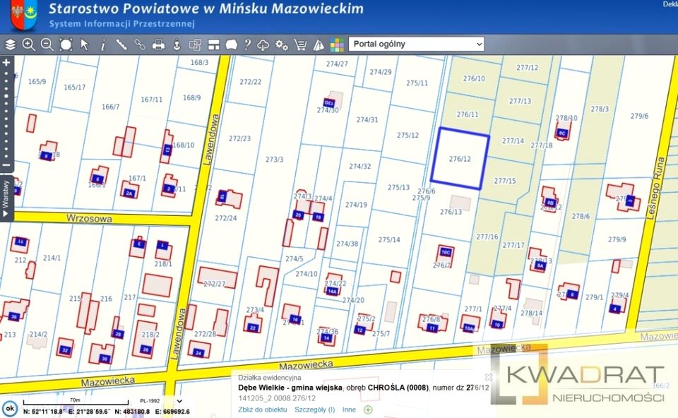 Działka budowlana Chrośla