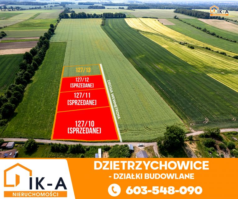 Pusta działka Dzietrzychowice