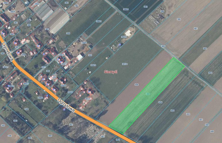 Działka budowlano-rolna Siemyśl