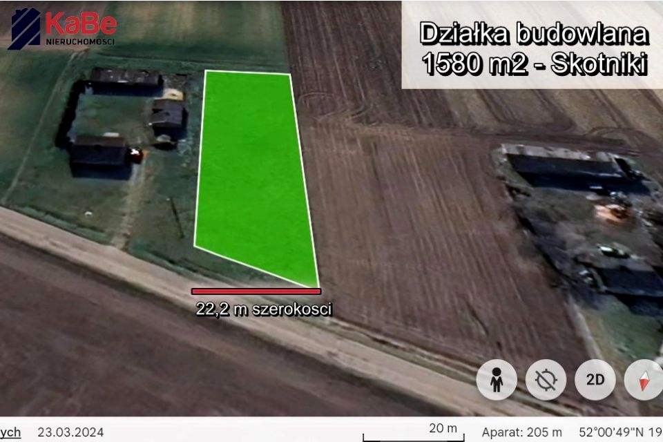 Działka siedliskowa Skotniki