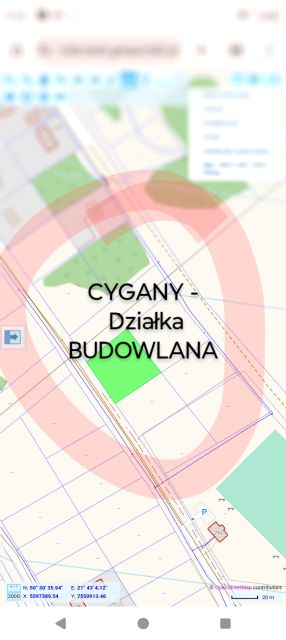 Działka budowlana Cygany