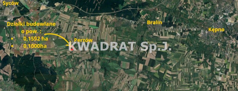 Działka budowlana Perzów