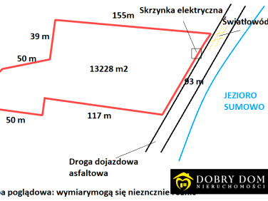 Działka przy lesie